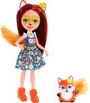 Enchantimals FXM71 - Felicity Fox Puppe & Flick-Figur, Puppe (15cm) mit Langen,
