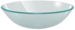 vidaXL Waschbecken Hartglas 42cm Mattiert Aufsatzwaschbecken Waschschale