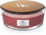 WoodWick Ellipse Duftkerze | Cinnamon Chai | mit knisterndem Docht | Brenndauer: bis