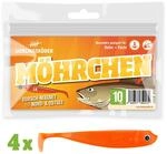 4 Lieblingsk▒der Gummifische zum Zanderangeln mit Gummifisch 10 cm, Farbe
