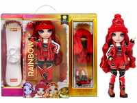 Rainbow High Winter Break Ruby Anderson - Rote Modepuppe mit 2 Outfits,