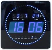 Unilux FLO LED Wanduhr, mit Datum und Temperatur, 28 x 28 cm