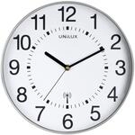 Unilux Funk-Wanduhr Maxi Wave, 30cm, silbergrau
