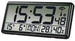 Hama Digitale Wanduhr XXL mit Funk (Digitaluhr mit Thermometer und Hygrometer, gro&szlig;e