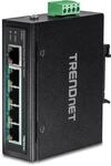 TRENDnet, TI-PE50, 5-Port industrieller, Nicht verwalteter Fast Ethernet PoE+