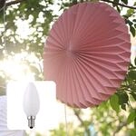 Hellum living choice LED Lampion 60 cm Sunny ros&eacute; pink rosa Flieder au&szlig;en innen