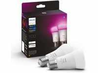 Philips Hue White & Color Ambiance E27 LED Lampen 2-er Pack (1100), TESTSIEGER