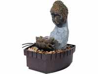 dobar® 96430e Design Zimmerbunnen Buddha mit LED Beleuchtung | Tischbrunnen