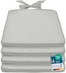 Beautissu Pia 4er Set Stuhlkissen 40x45 cm - Sitzkissen Outdoor...