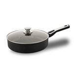 Genius Cerafit Plasma Schmorpfanne 26 cm + Glasdeckel - ofenfeste Keramikpfanne...