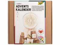 folia 9386 - Adventskalender-Set "Makramee", 55-teiliges DIY Bastel-Set zur
