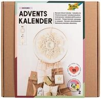 folia 9386 - Adventskalender-Set "Makramee", 55-teiliges DIY Bastel-Set zur