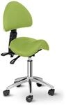 Physa Sattelstuhl mit Rollen ergonomischer Rollstuhl mit R&uuml;ckenlehne Drehstuhl