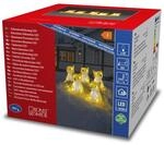 Konstsmide LED Acryl F&uuml;chse sitzend, 5-er Set, 40 kalt wei&szlig;e Dioden, 24V