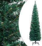 vidaXL Schlanker K&uuml;nstlicher Weihnachtsbaum mit St&auml;nder Christbaum Tannenbaum