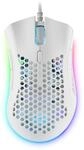 Mars Gaming MMEXW Wei&szlig;, RGB Gaming-Maus, 32K DPI, Feather-Kabel, HUANO-Schalter