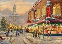 Schmidt Spiele 59936 Thomas Kinkade, Ein Weihnachtswunsch, 1000 Teile Puzzle