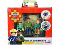 Simba 109251091 - Feuerwehrmann Sam Superhelden Figurenset, Polizist Malcom, Norman