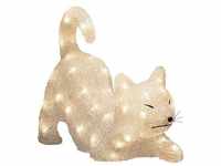 Konstsmide Christmas Outside Acrylic Decoration Cat/Outdoor Lighting (IP44) / 48 Warm