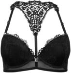 Lascana Damen Push-up-BH mit Spitze, Vorderverschluss