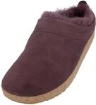 HAFLINGER Lammfellclog Snowbird Filzpantoffel Hausschuh Lila (Aubergine 5), Gr 41