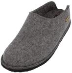 HAFLINGER Flair Smily Filzpantoffeln aus Wollfilz Hausschuh Anthrazit, Gr. 36