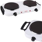 Grafner Kochplatte doppelt mit klappbaren Griffen, 2000 Watt, 2 Massekochfelder...