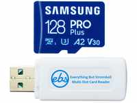 Samsung PRO Plus microSD-Karte, 128 GB, UHS-I U3, Full HD & 4K UHD, 160 MB/s...
