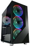 LC-POWER Midi Gaming 803B-ON Shaded_X RGB Negro