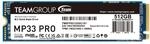 TEAMGROUP MP33 PRO 512 GB M.2 PCIe 2280 NVMe 1.3 interne SSD, bis zu 2100 MB/s Gen3x4