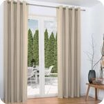 Beautissu 2er Set Thermovorhang Gardine 140x245 cm Creme &ndash; &Ouml;sen...