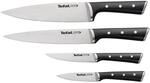 Tefal Ice Force Set mit 4 Messern, Tranchiermesser 9 cm, Kochmesser 20 cm,
