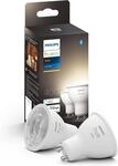Philips Hue White GU10 LED Spot 2er Pack (400lm), dimmbare LED Lampen f&uuml;r das Hue