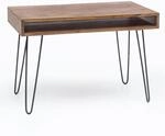 Wohnling Schreibtisch BAGLI braun 110 x 60 x 76 cm Massiv Holz Laptoptisch Sheesham