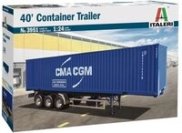 Italeri 1:24 Container Auflieger 40Ft, Modellbau, Bausatz, Standmodellbau, Basteln,