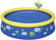 Bestway Fast Set Pool mit Wasserspr&uuml;her, 477 L, Bunt, 152 x 152 x 38 cm