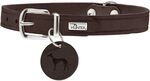 HUNTER Hundehalsband AALBORG, Farbe: dunkelbraun, robustes & strapazierf&auml;higes
