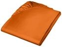 Fleuresse Colours Spannbettlaken, Uni-Mako-Satin, orange, 100 x 200 cm