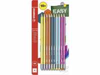 Bleistift mit Radierer - STABILO pencil 160 in 2x gelb, orange, blau, petrol, pink -