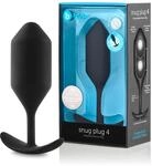 b-Vibe Snug Plug 4 Analplug mit innenliegenden Gewichten, Schwarz