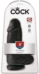 King Cock 9" Chubby, Black, 9 Zoll