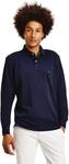 Tommy Hilfiger Herren Poloshirt Langarm Regular Fit mit Knopfleiste, Blau...
