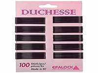 Efalock Professional Duchesse Haarklemmen, 7 cm, schwarz, 100 Stück