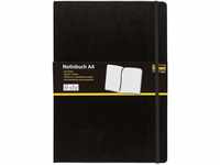 Idena 10053 - Notizbuch DIN A4, blanko, Papier cremefarben, 192 Seiten, 80 g/m²,