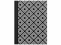RNKVERLAG 46745 - Notizbuch „black & white Rhombus in DIN A5 dotted, mit 96 Blatt