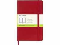 Moleskine Classic Plain Paper Notebook, Hard Cover and Elastic Closure Journal,...