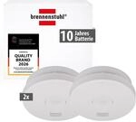 Brennenstuhl Rauchmelder Set, 2X RM L 3100 mit integrierter Batterie (Rauchwarnmelder