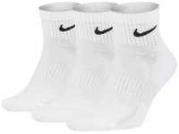 Nike Unisex Everyday Lightweight Ankle Trainings kn chelsocken 3 Paar , Weiß /