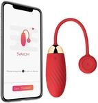 Svakom Ella App-gesteuerter Kugel Vibrator, Rot, &Oslash; 3,3 x 8,3 cm