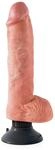 Pipedream - King Cock vibrierender Schwanz mit Hoden, 10 Zoll, Hautfarbe